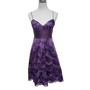 Laundry Shelli‎ Segal Womens 2 Silk Dress Paisley Burnout Y2K Whimsigoth Fairy